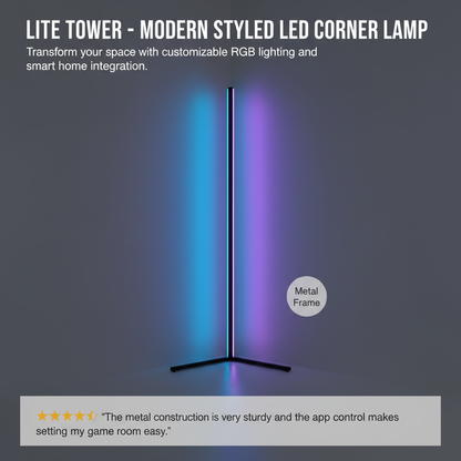 LITE TOWER - MODERN STYLED LED CORNER LAMP